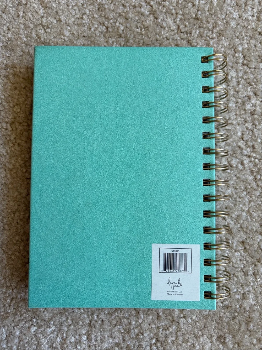 Spiral Lined Journal Notebook in Turquoise